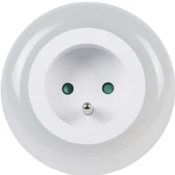 Gifi Eclairage Extérieur^Veilleuse à led 3 couleurs avec prise murale intégrée