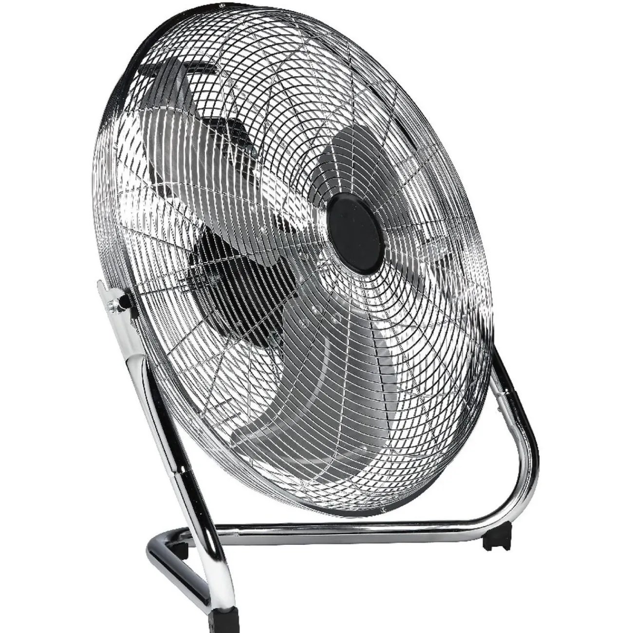 Gifi Ventilateur^Ventilateur industriel à poser Homday métal chromé Ø 45 cm
