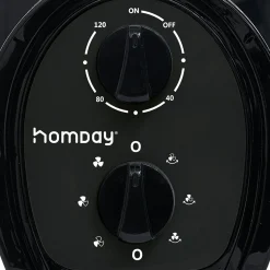 Gifi Ventilateur^Ventilateur tour oscillant noir 24x24xH75cm 45W