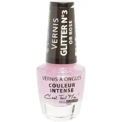 Gifi Beauté^Vernis à ongles glitter rose doré n°03