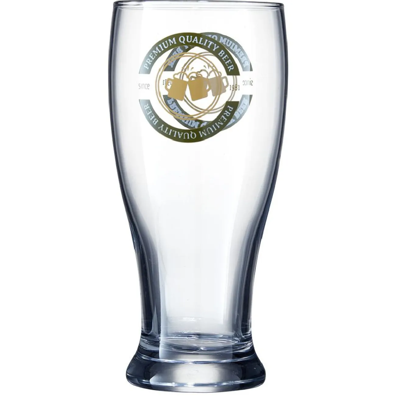 Gifi Verre à bière 56,5 cl avec décor premium quality