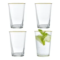 Gifi Verre à eau bord doré 29cl x4