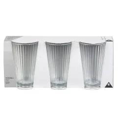 Gifi Verre à eau embossé transparent 32,5 cl x3