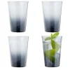 Gifi Verre à eau fumé noir 29cl x4