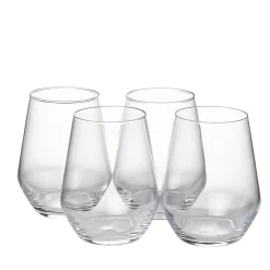 Gifi Verre à pied 47 cl x4 avec gobelet en verre 40 cl x4