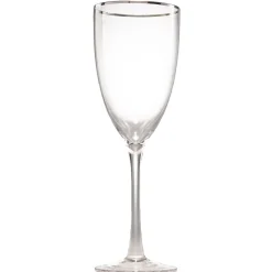 Gifi Verre à pied à liseré argenté