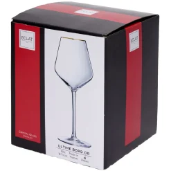 Gifi Verre à pied avec liseré doré 38 cl x4