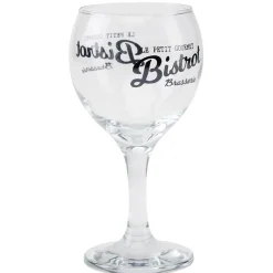 Gifi Verre à pied en verre transparent design Bistrot x6