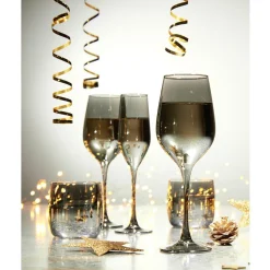 Gifi Verre à pied Kira Smoked 35cL x4