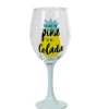 Gifi Verre à pied motif ananas