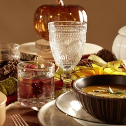 Gifi Verre à pied motif baroque 310ml H17cm