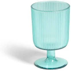 Gifi Verre à pied strié 300ml plastique Ø8xH12,5cm- 3 coloris