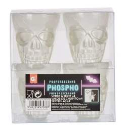 Gifi Verre à shooter tête de mort phosphorescent x4