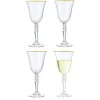 Gifi Verre à vin bord doré 27cl x4