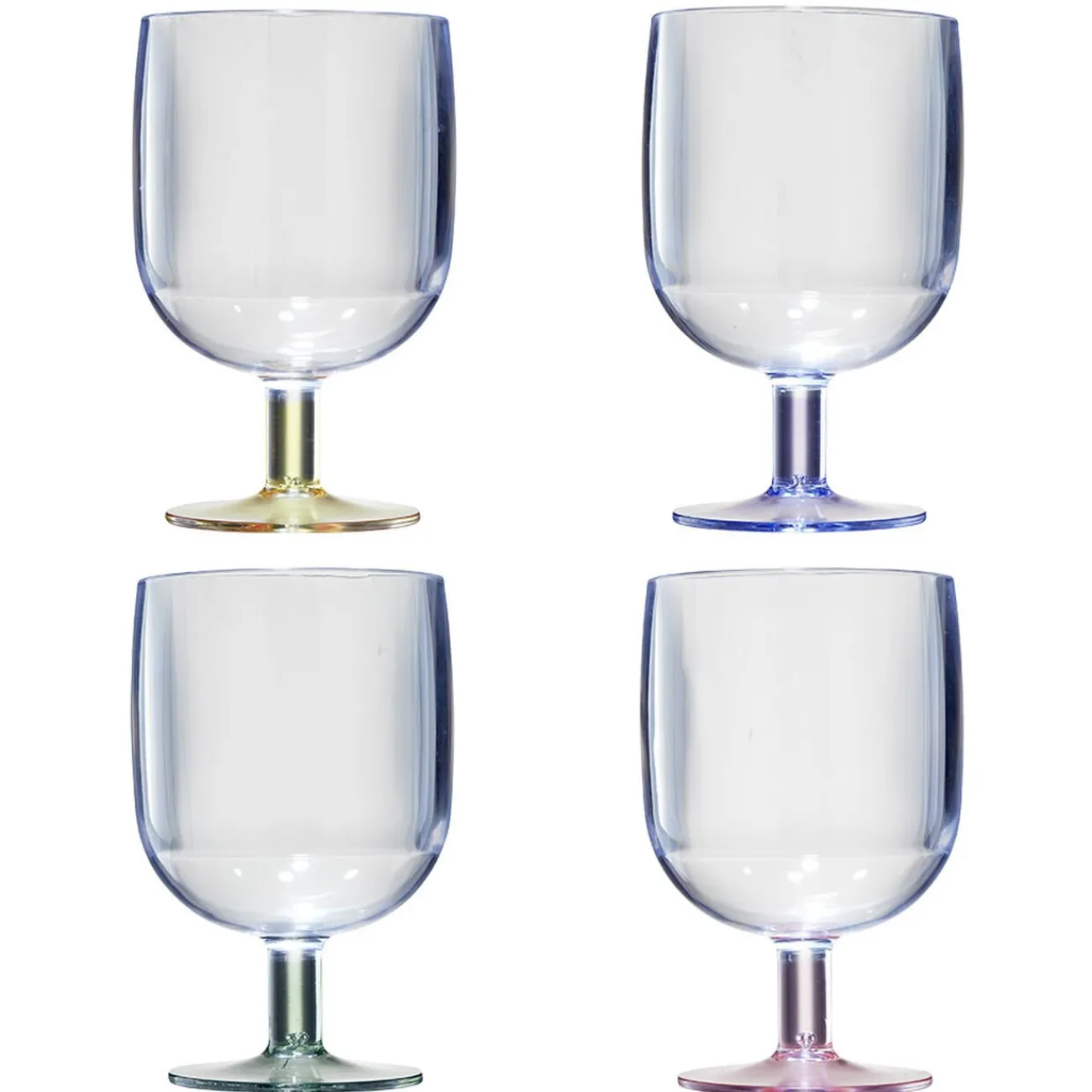Gifi Verre à vin en plastique réutilisable x4