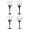 Gifi Verre à vin fumé noir 27cl x4