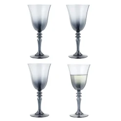 Gifi Verre à vin fumé noir 27cl x4
