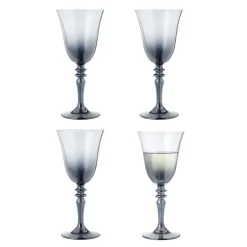 Gifi Verre à vin fumé noir 27cl x4