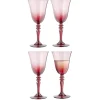Gifi Verre à vin fumé rouge 27cl x4