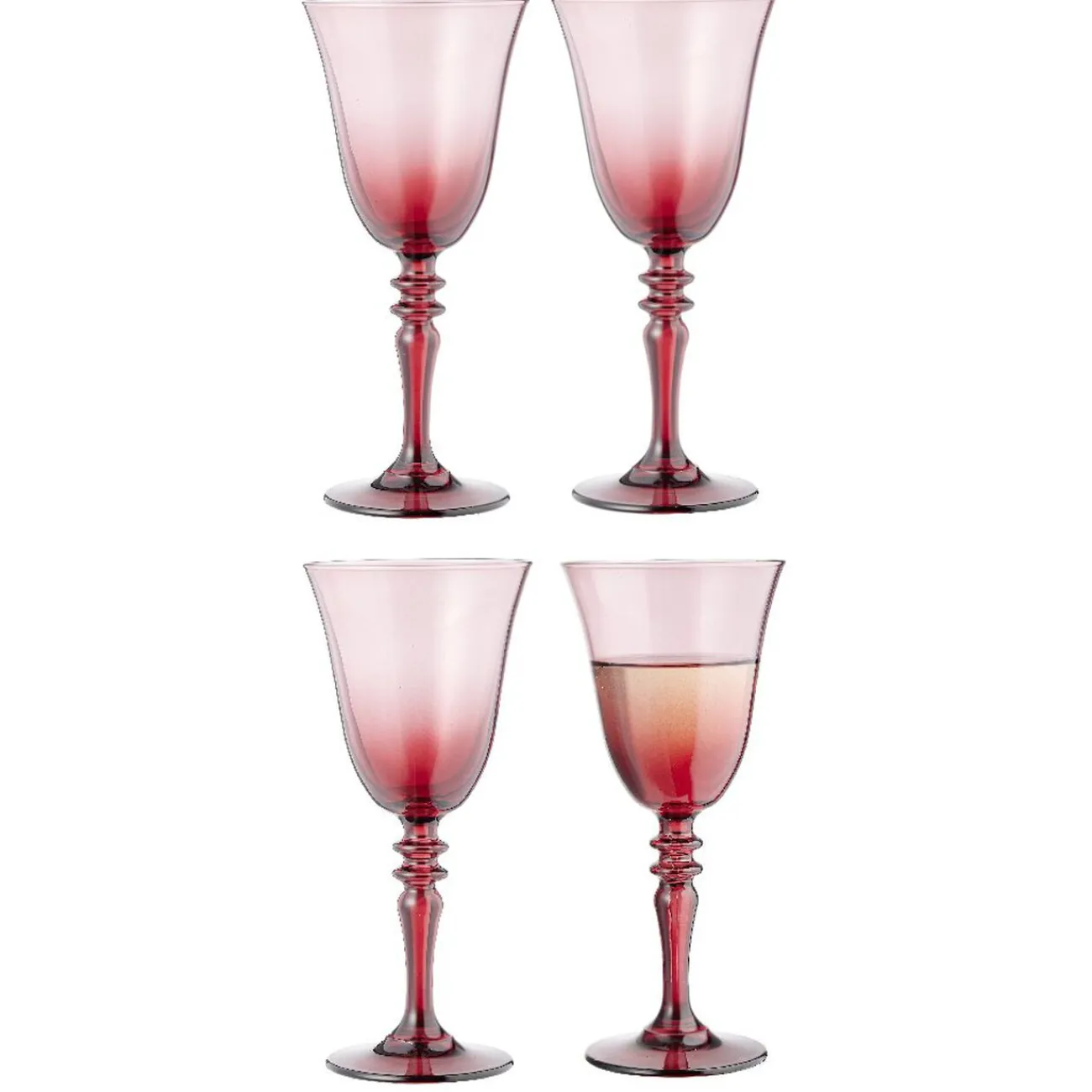 Gifi Verre à vin fumé rouge 27cl x4