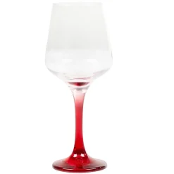 Gifi Verre à vin pied rouge translucide x6