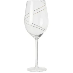 Gifi Verre à vin transparent liseré doré x4