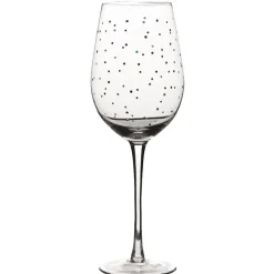 Gifi Verre à vin transparent motif pois