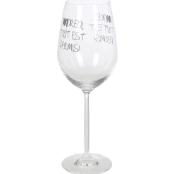 Gifi Verre à vin XL sur pied inscription Vendredi tout est permis ! 75 cl