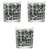Gifi Verre bas motif carreaux de ciment x 3