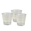 Gifi Verre bas style tropical motif ananas doré 25cl x3