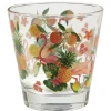 Gifi Verre bas style tropical motif fruits et flamant rose 25cl