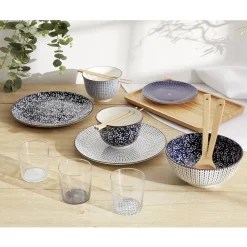 Gifi Verre bas transparent fond imprimé 34,5 cl