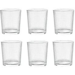 Gifi Verre bas transparent martelé 28cl x6