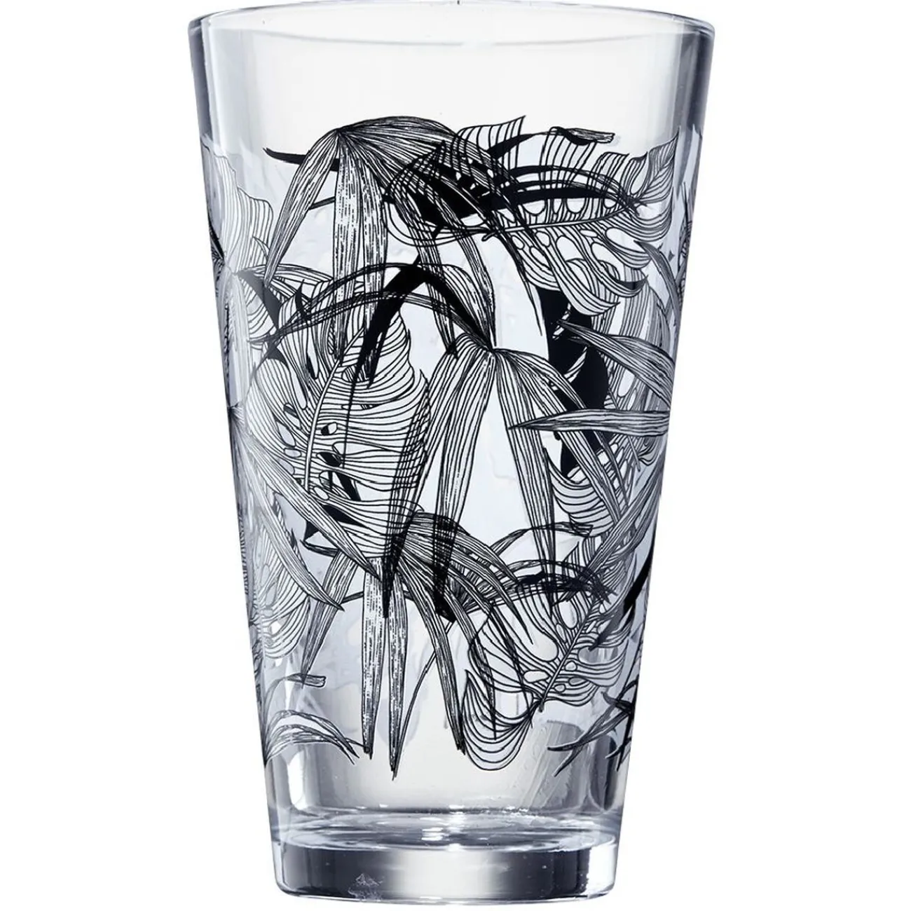 Gifi Verre conique bas motif feuillage 32,5 cl x3