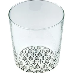 Gifi Verre décor fleuri X3