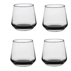 Gifi Verre gobelet transparent anthracite x4