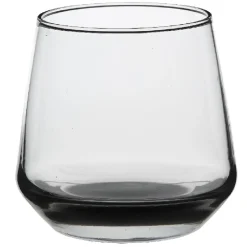Gifi Verre gobelet transparent anthracite x4