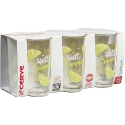 Gifi Verre haut citron Hello Summer x 6