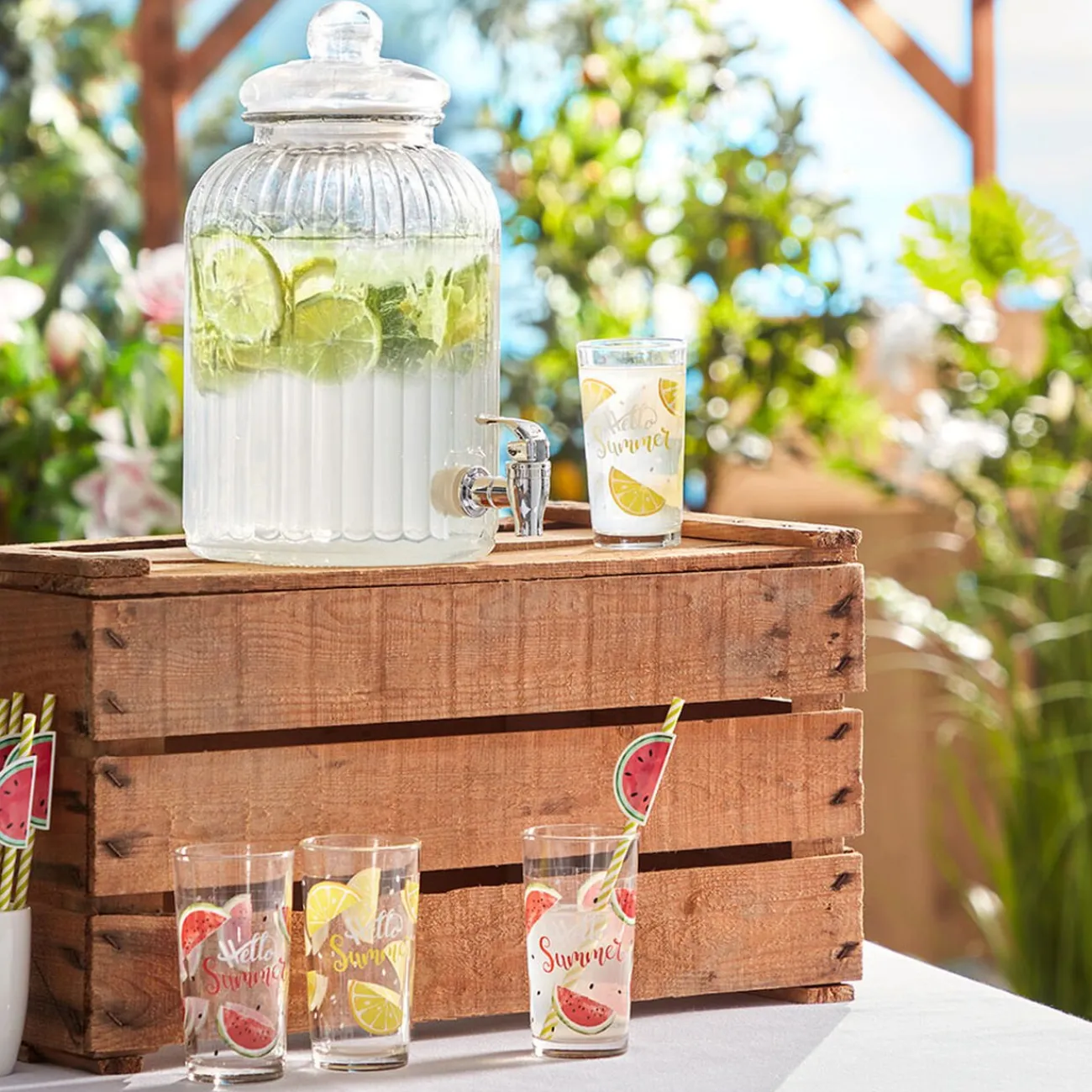 Gifi Verre haut pastèque Hello Summer x 6