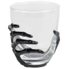 Gifi Verre main squelette Halloween noir transparent