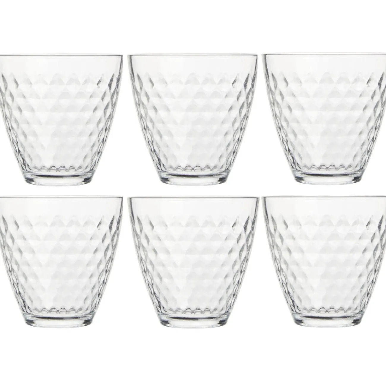 Gifi Verre transparent design point relief 25 cl x12