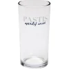 Gifi Verre tubo avec inscription Pastis apéritif anisé 25cl