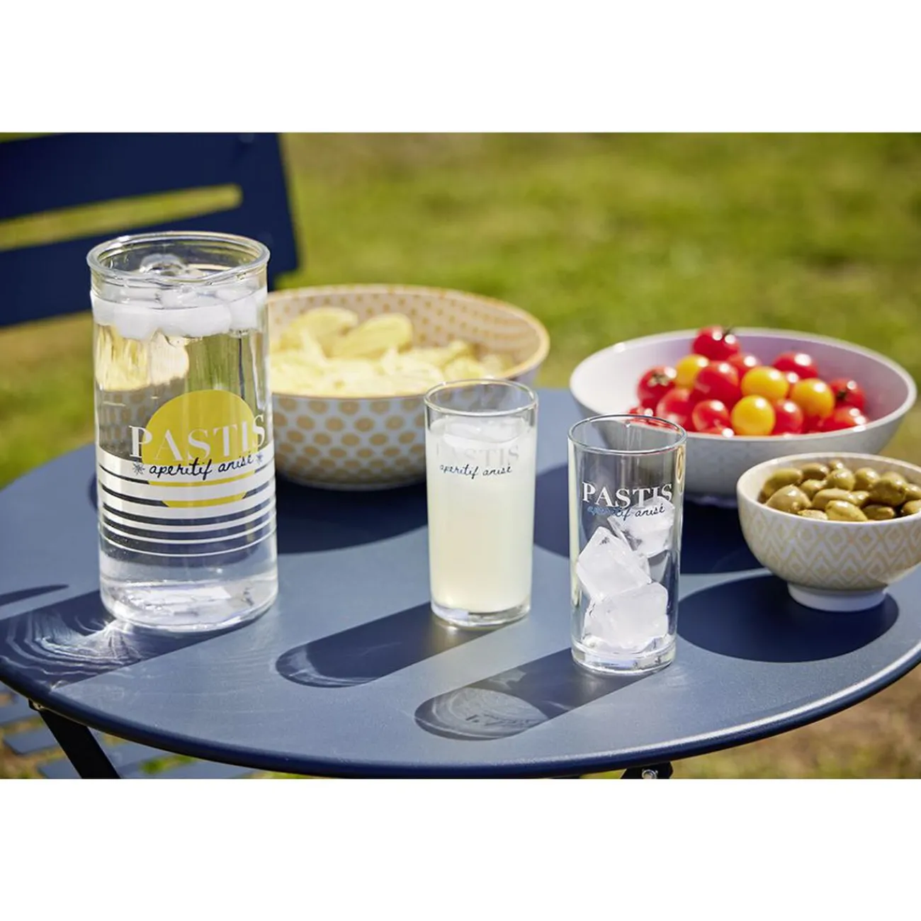Gifi Verre tubo avec inscription Pastis apéritif anisé 25cl