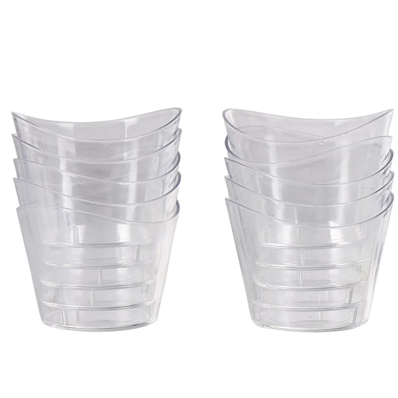 Gifi Verrine ovale en plastique réutilisable x10
