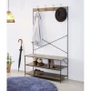 Gifi Rangement|Vestiaire d'entrée range chaussures et porte manteaux métal et bois