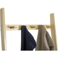 Gifi Rangement|Vestiaire en bois à fixer au mur 3 étagères naturel et blanc