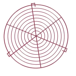 Gifi Volette à gâteau ronde en métal rose