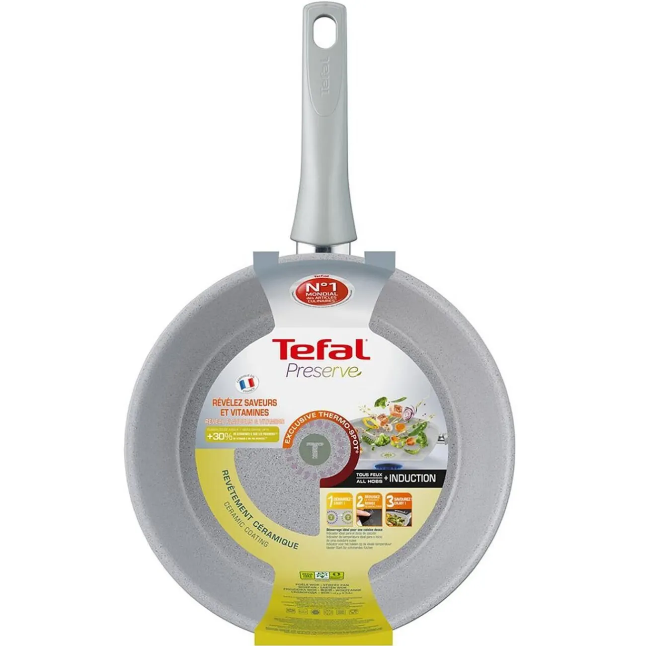 Gifi Wok tefal céramique avec indicateur thermo-spot ø 28 cm