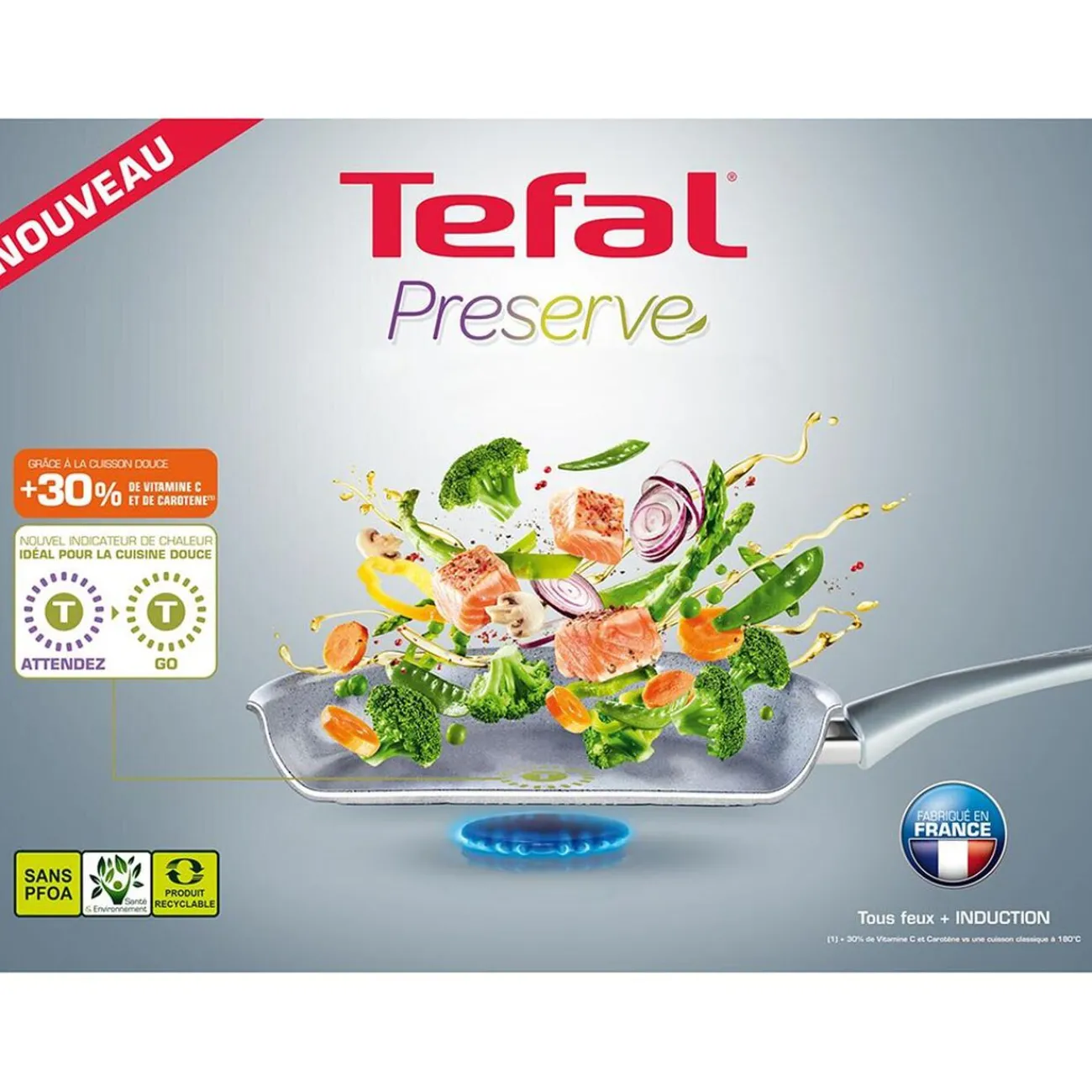 Gifi Wok tefal céramique avec indicateur thermo-spot ø 28 cm