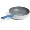 Gifi Wok tous feux Ø28cm aluminium gris et bleu